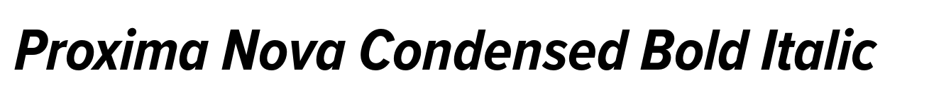 Proxima Nova Condensed Bold Italic image